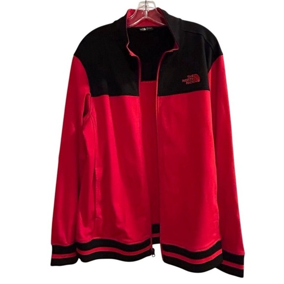 The North Face Men's Track Jacket Size L Red Full Zip Casual - Picture 10 of 12